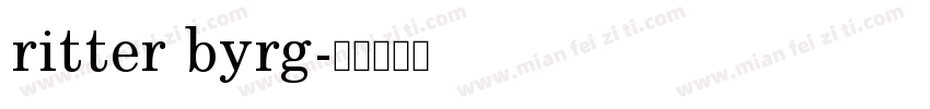ritter byrg字体转换